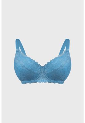 Sostén Mujer Copa Support Full Encaje Celeste