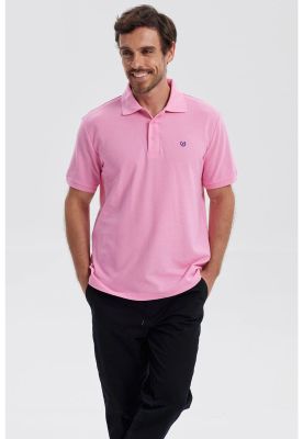 Polera Hombre Pique Básica Lisa Rosado IV