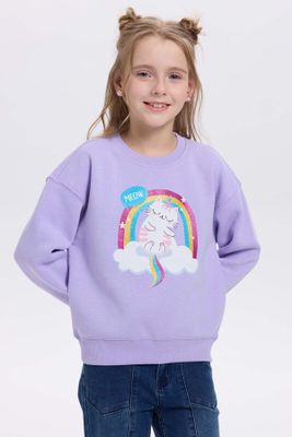 Imagen 2 del producto Polerón Niña Print Básico Lila