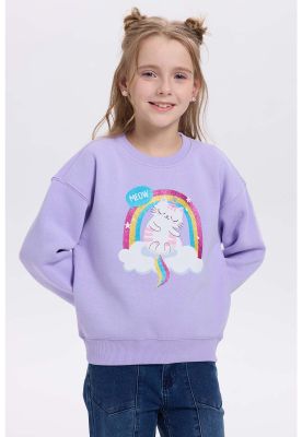 Imagen 2 del producto Polerón Niña Print Básico Lila