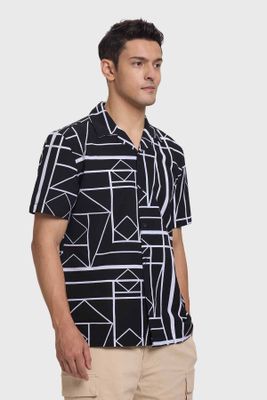 Imagen 2 del producto Camisa Hombre Guayabera Print Negro