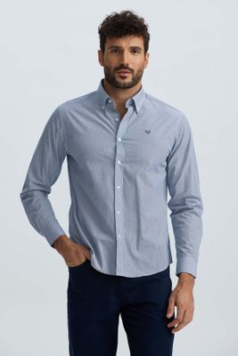 Imagen 1 del producto Camisa Hombre Rayas Azul Marino