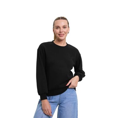 Polerón Mujer Liso Negro Fashion's Park