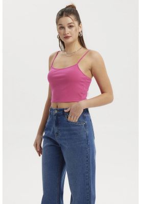 Imagen 2 del producto Peto Mujer Crop Rib Rosado