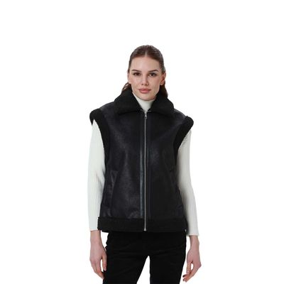 Chaqueta Mujer Pu Corto Negro