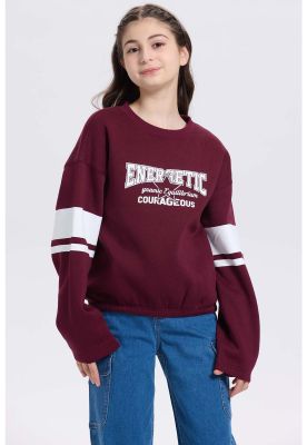 Imagen 2 del producto Polerón Niña Print Posicional Burdeo - ll