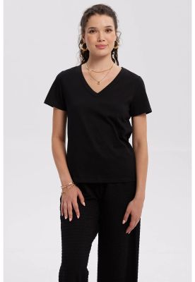 Polera Mujer Lisa Negro - lV
