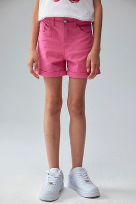 Short Niña Gabardina Básico Fucsia