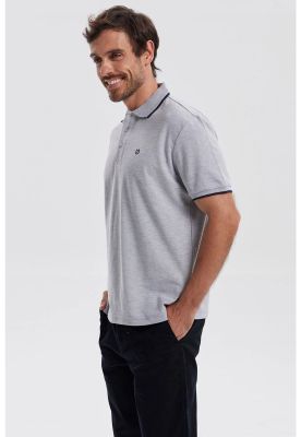 Imagen 2 del producto Polera Hombre Pique Básica Lisa Gris Melange V
