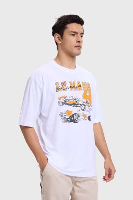 Imagen 2 del producto Polera Hombre Estampado Blanco