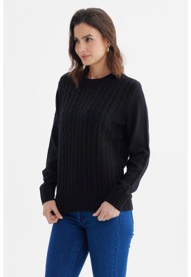 Imagen 2 del producto Sweater Mujer Tranzado Negro - ll