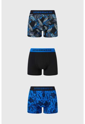 Bóxer Hombre Tripack Liso Negro - V