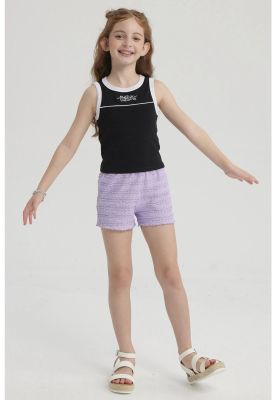 Imagen 2 del producto Polera Niña Teen Piping Frontal Negro