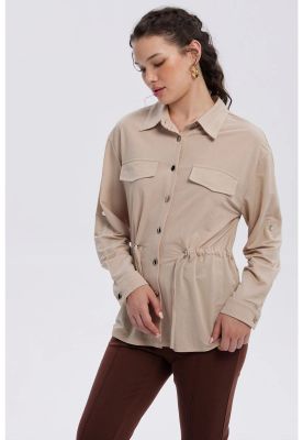 Imagen 2 del producto Chaqueta Mujer Over Shirt Beige