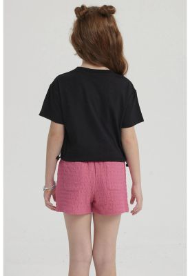 Imagen 2 del producto Polera Niña Ajustador Costado Negro