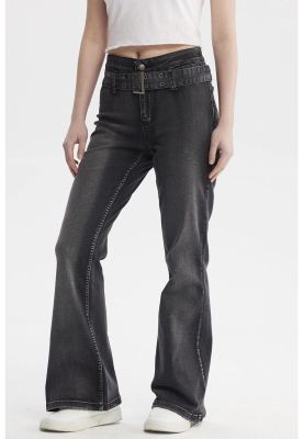 Imagen 2 del producto Jeans Mujer Moda Flare Negro - lll