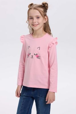 Imagen 2 del producto Polera Niña Print Posicional Rosado