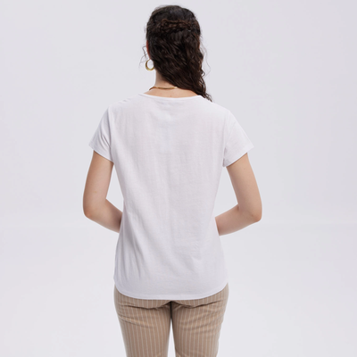 Imagen 2 del producto Polera Mujer Print Aplicación Folia Blanco