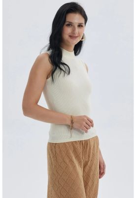 Imagen 2 del producto Polera Mujer Rib Crema