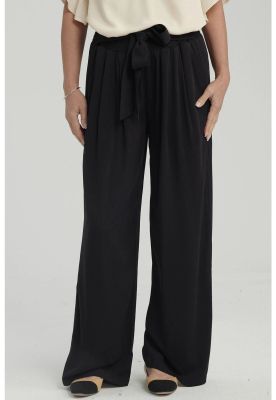 Pantalón Mujer Palazzo Print Negro