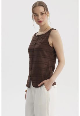 Imagen 2 del producto Polera Mujer Cuello Cuadrado Café