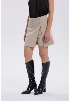 Imagen 2 del producto Falda Mujer Botones Costado Beige