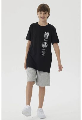 Polera Niño Print Posicional Negro - ll