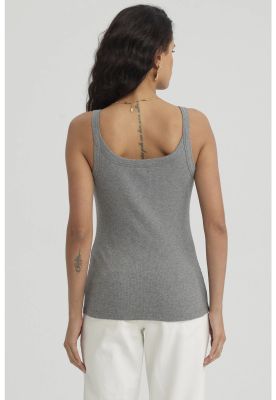 Imagen 2 del producto Peto Mujer Rib Pabilo Ancho Gris Melange