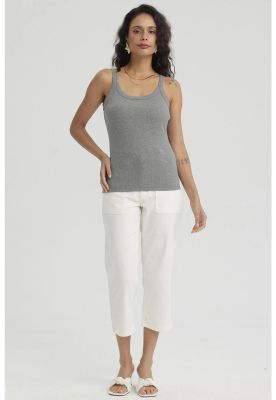 Imagen 2 del producto Peto Mujer Rib Pabilo Ancho Gris Melange