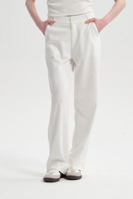 Pantalón Mujer Basta Doblada Crudo