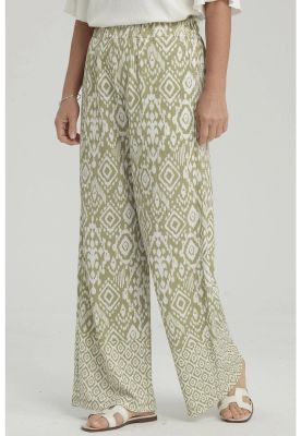 Imagen 2 del producto Pantalón Mujer Palazzo Pretina Elasticada Verde Claro