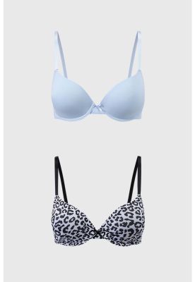 Sostén Mujer Bipack Copa Soft Estampado Negro