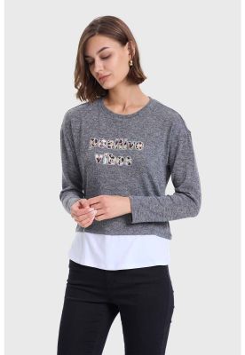 Imagen 2 del producto Sweater Mujer Con Faldón Marengo