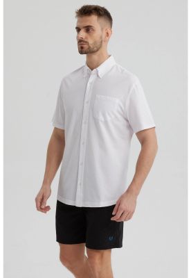 Imagen 2 del producto Camisa Hombre Piqué Con Bolsillo Blanco