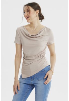 Imagen 2 del producto Polera Mujer Drapeado Basta Gris