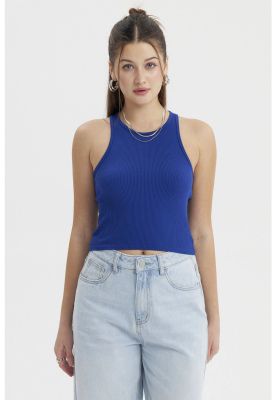 Imagen 1 del producto Peto Mujer Musculosa Celeste Oscuro