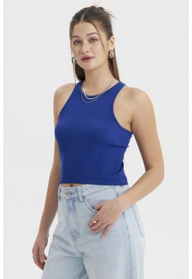 Imagen 2 del producto Peto Mujer Musculosa Celeste Oscuro