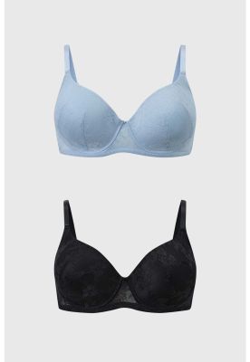 Sostén Mujer Bipack Support Full Encaje Azul Claro
