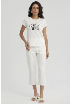 Imagen 2 del producto Polera Mujer Print Mujeres Con Aplicación Crudo