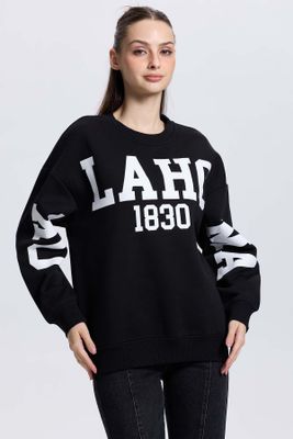 Polerón Mujer Print Mangas Negro