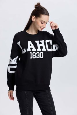 Imagen 2 del producto Polerón Mujer Print Mangas Negro