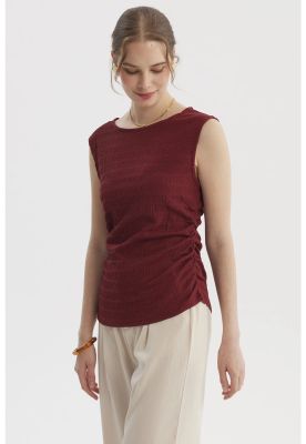 Imagen 2 del producto Polera Mujer Bote Drapeada Rojo