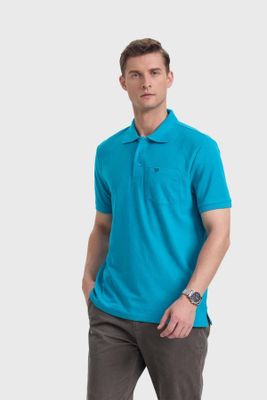 Imagen 2 del producto Polera Hombre Piqué Básica Turquesa