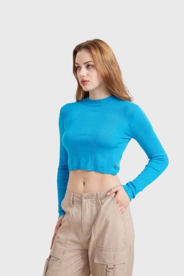 Imagen 2 del producto Sweater Mujer Crop Azul