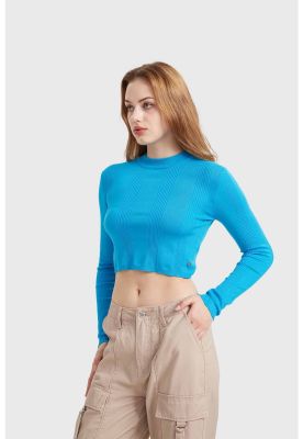 Imagen 2 del producto Sweater Mujer Crop Azul