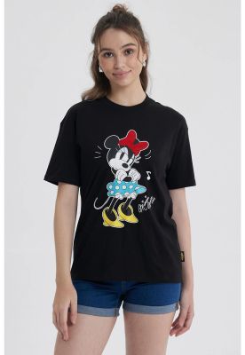 Polera Mujer Oversize Minnie Negro
