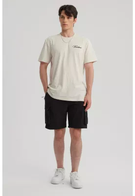 Bermuda Hombre Cargo Nylon Negro