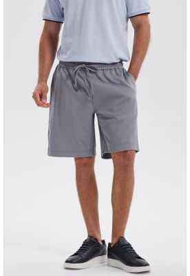 Bermuda Hombre Con Cordón Y Bolsillo Gris