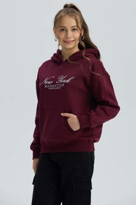 Imagen 2 del producto Polerón Niña Letras 3D Burdeo