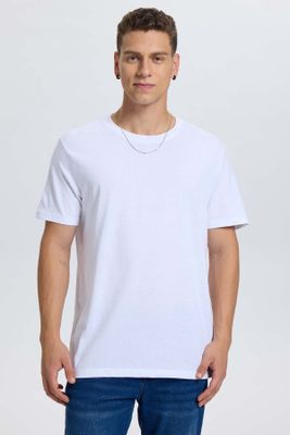 Polera Hombre Long Fit Básica Blanco